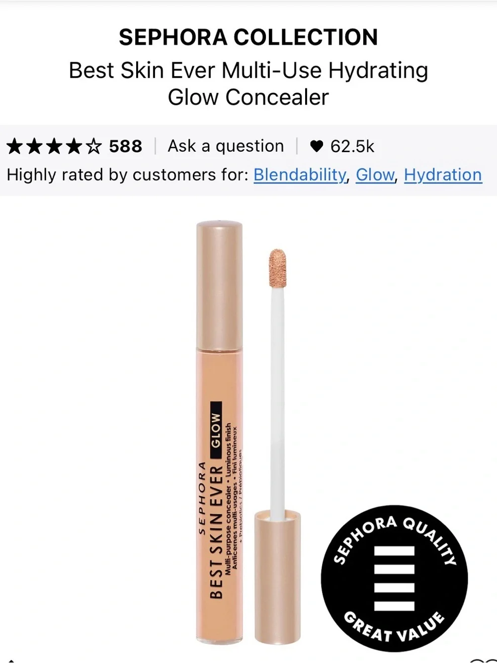 Sephora Best Skin Ever Glow Concealer Duo - Shades 23 & 25